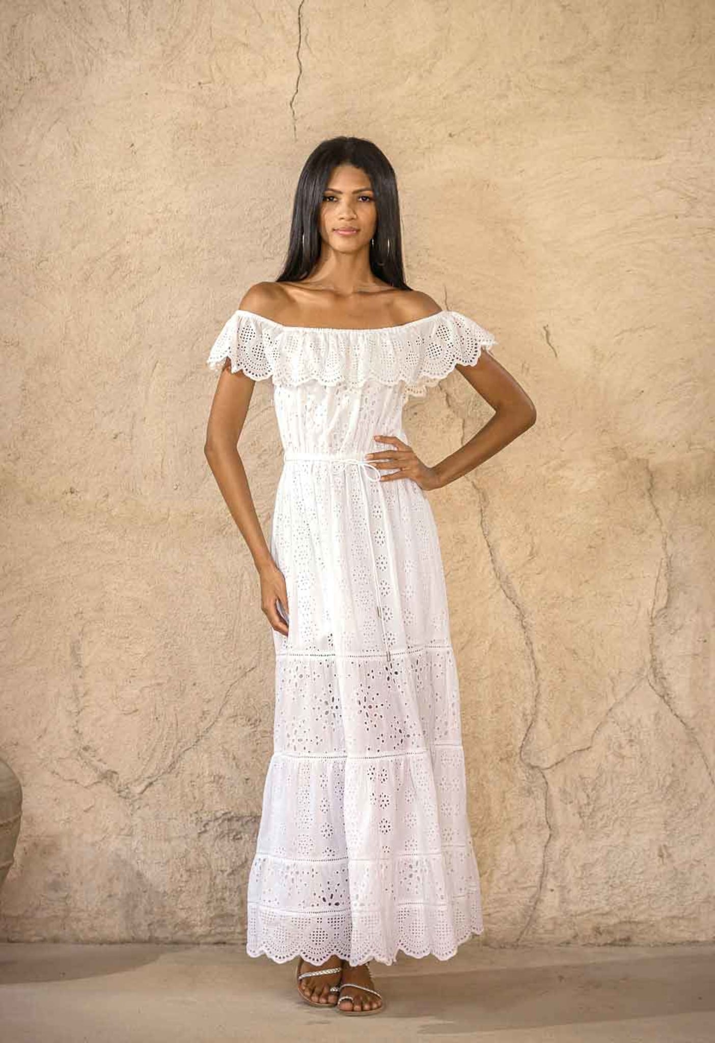 OFF-SHOULDER MAXI DRESS ...